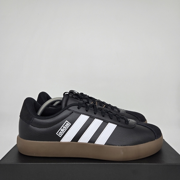 New adidas Vl Court 3.0 Core Black Cloud White Gum Men's Shoes Size 11 - Picture 3 of 8